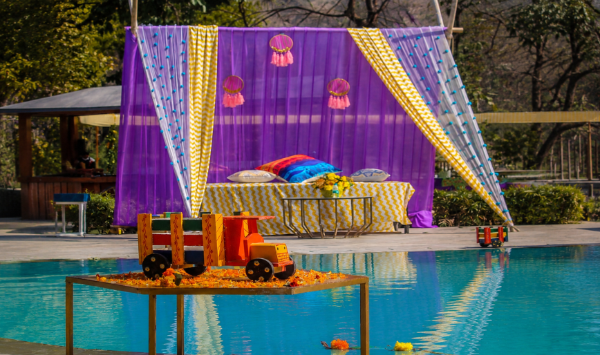 Water park wedding decoration